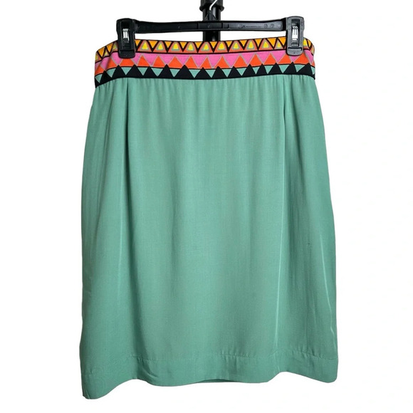 Platinum Dorothy Schoelen Size 10 High Waisted Skirt Colorful Geometric - Picture 1 of 9